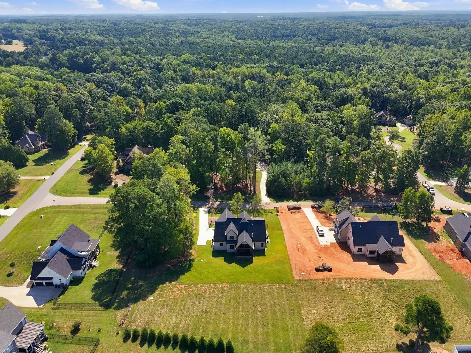 1123 Dovefield Lane, aerial view of silverleaf