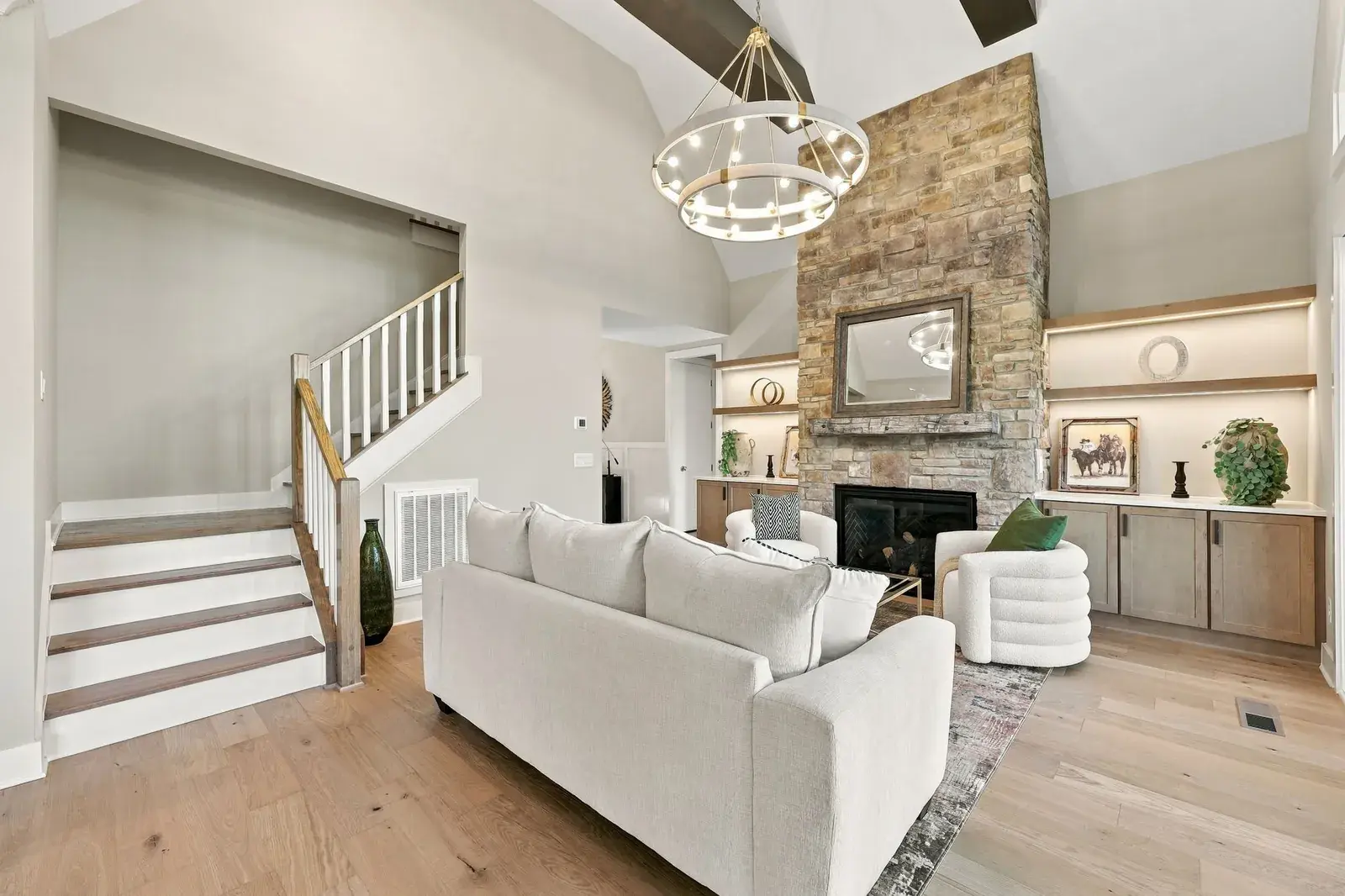 1123 Dovefield Lane, family room and staircase