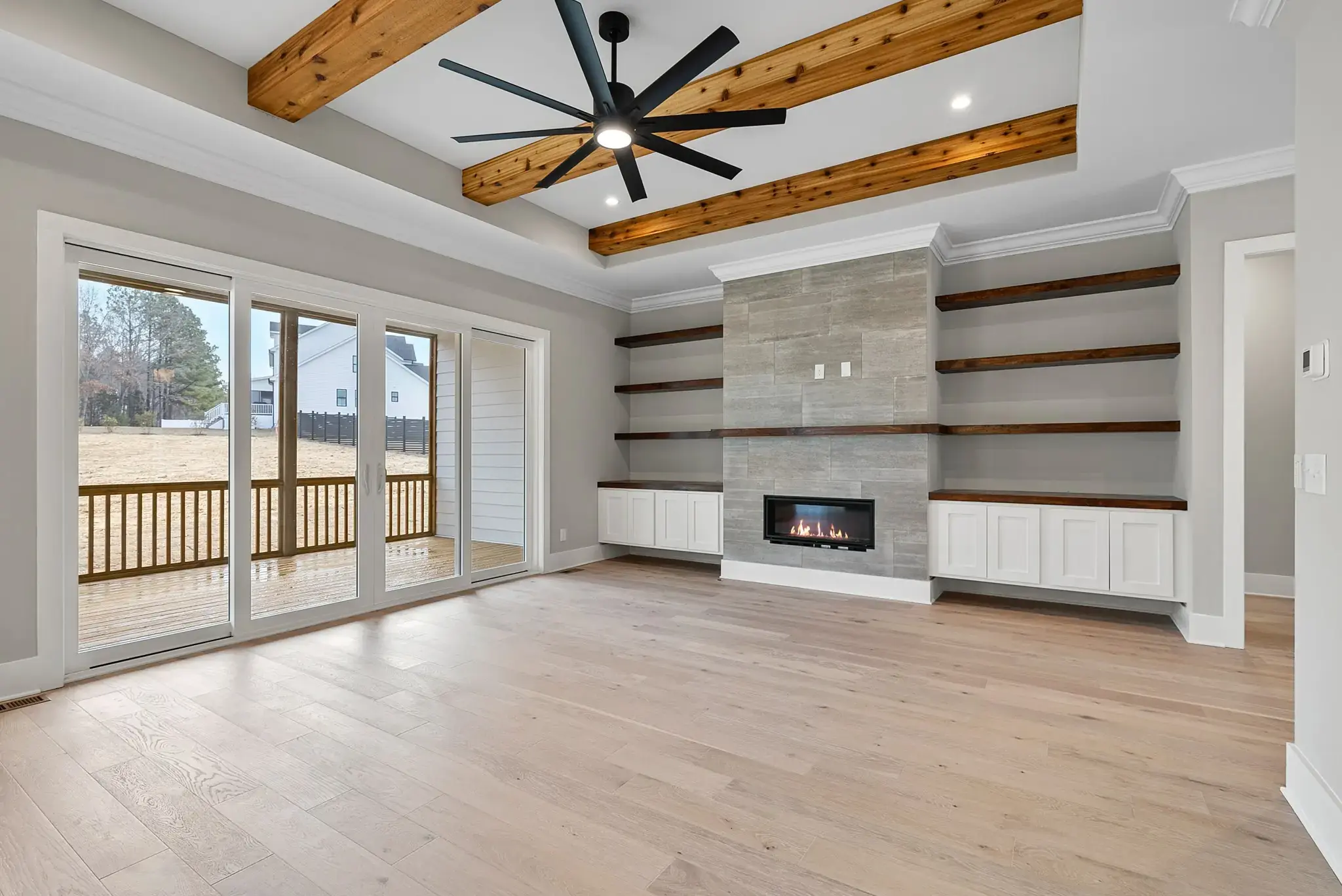6504 Prescott Shore Drive, great room with fireplace