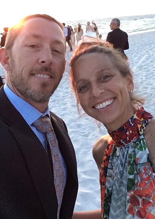 Jeremy Russin and his wife, Patty, at the beach.
